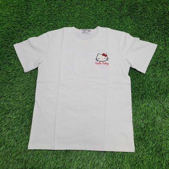 Hello-Kitty Japanese Cat Shirt Womens Large 20x25 White Sanrio - Picture 1 of 13